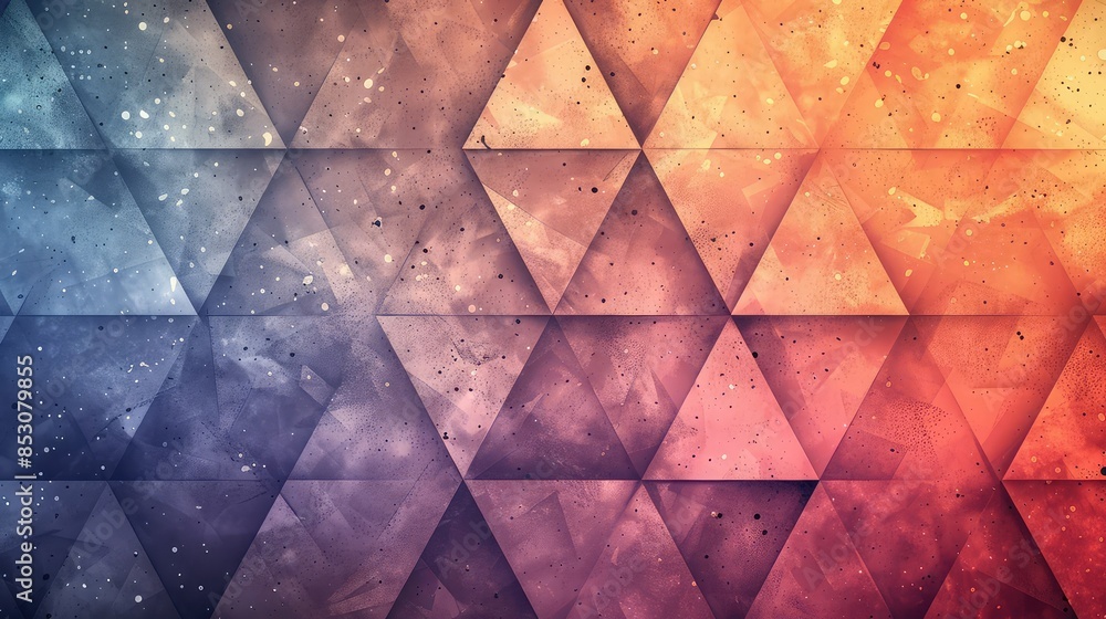 Vibrant Geometric Triangular Pattern - Abstract Artistic Background Vibrant Geometric Triangular Pattern - Abstract Artistic Background