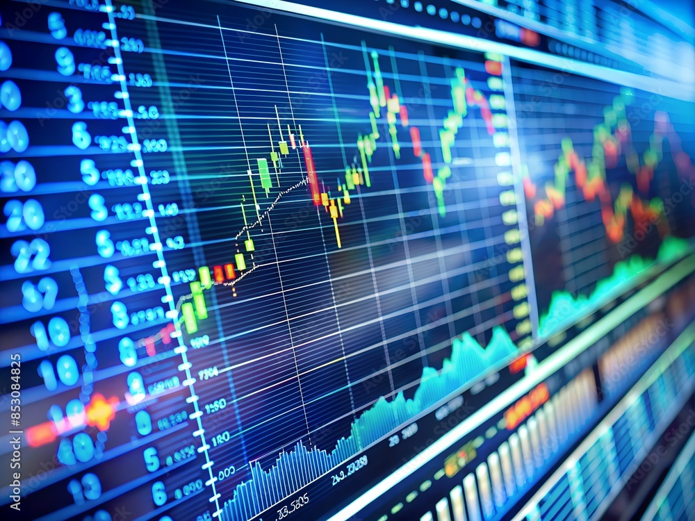Aktienkurse auf einem Display - Börsenkurse und Finanzen - Analysen Aktienkurse auf einem Display - Börsenkurse und Finanzen - Analysen