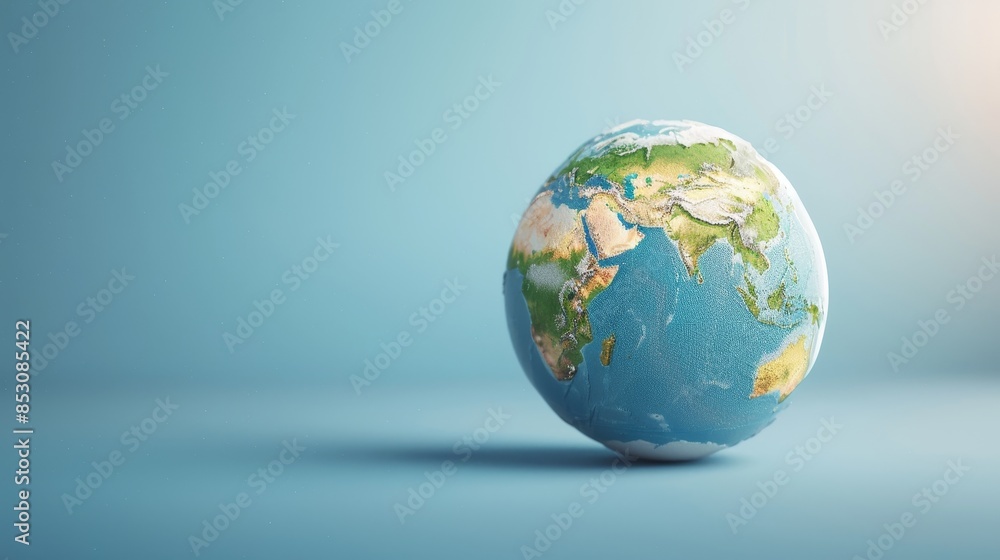 Planet Earth ornament intricately detailed, set against a serene blue background, celebrating World Health Day, super realism, 8K resolution, high resolution, sharp photo Planet Earth ornament intricately detailed, set against a serene blue background, celebrating World Health Day, super realism, 8K resolution, high resolution, sharp photo