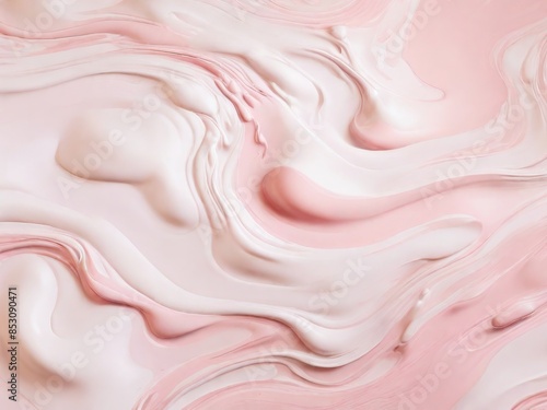 Obraz na płótnie Abstract liquid beige with pink background. Creamy cream background, background texture w salonie