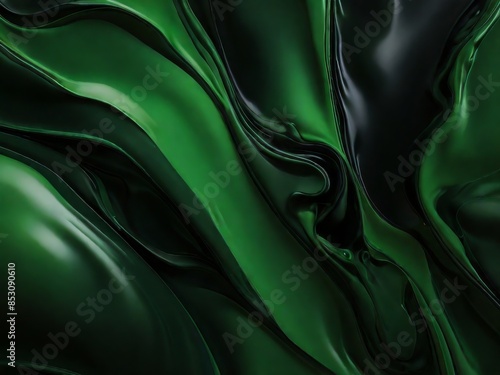 Obraz na płótnie Painted background. Abstract emotional art. Modern design element. Liquid acrylic paints dark green. w salonie
