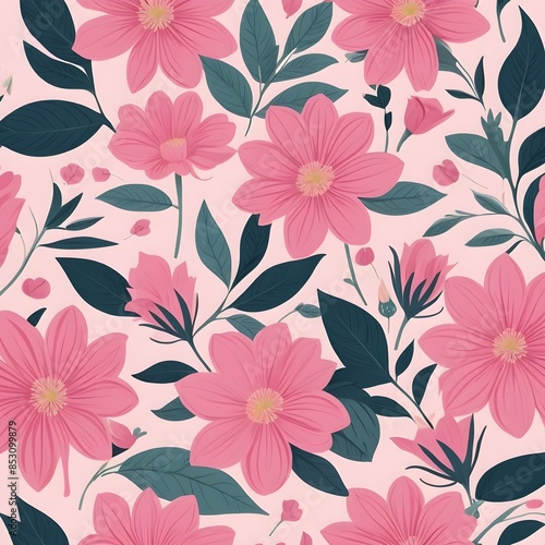 Flower pattern design. Abstract pattern design. 