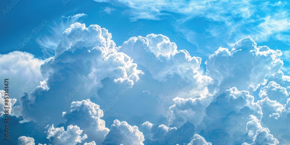 Sky With Cloud. Closeup of Blue Sky with White Cloud on a Summer Day Sky With Cloud. Closeup of Blue Sky with White Cloud on a Summer Day