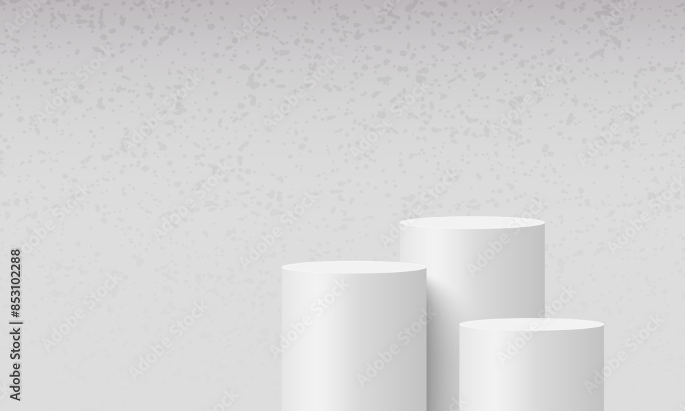 3D white product podium background. Abstract composition in minimal design. Studio showroom product pedestal, Fashion showcase mockup scene. Vector showcase design 3D white product podium background. Abstract composition in minimal design. Studio showroom product pedestal, Fashion showcase mockup scene. Vector showcase design