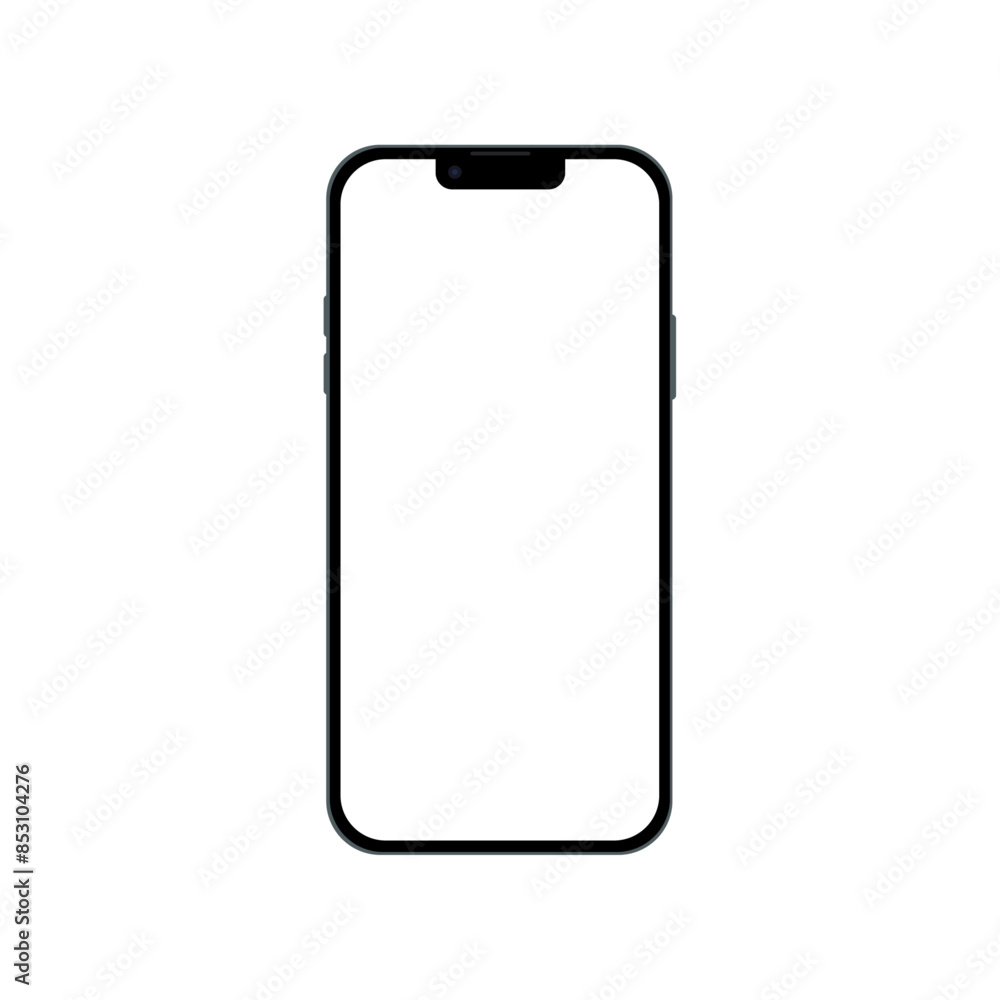 smartphone with white screen. phone mockup. vector smartphone with white screen. phone mockup. vector