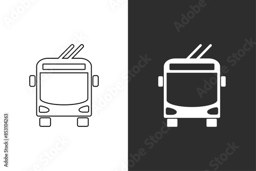 trolleybus. icon public transport. vector