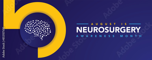 Neurosurgery awareness month is observed every year in August, it is the medical specialty concerned with the rehabilitation of disorders which affect any portion of the nervous system. Vector art