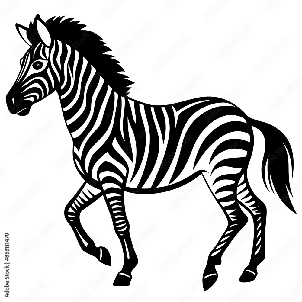zebra-in-action-silhouette-isolated-on-white-backg zebra-in-action-silhouette-isolated-on-white-backg