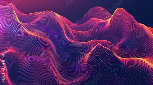 abstract lines background gradient in cyberpank style