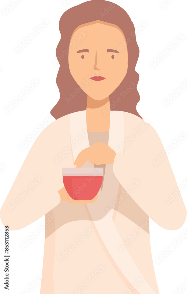 Beautician is holding a jar of moisturizing cream, emphasizing a skincare routine Beautician is holding a jar of moisturizing cream, emphasizing a skincare routine