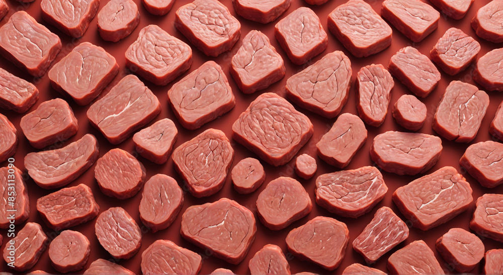 Fototapeta premium close up of a pile of red and white powder