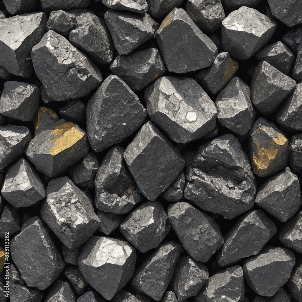 Shimmering Molybdenum Ore Texture in Shades of Silver and Gray Shimmering Molybdenum Ore Texture in Shades of Silver and Gray