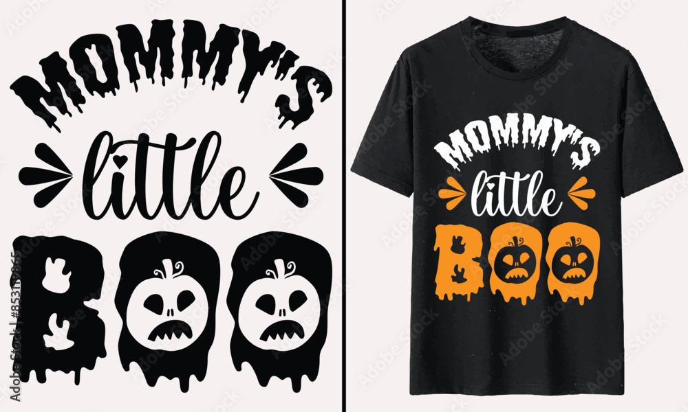 Mommy's little boo T-shirt Design, Halloween Typography T-shirt
Mommy's little boo T-shirt Design, Halloween Typography T-shirt