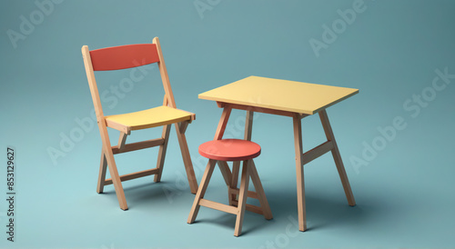 Wallpaper Mural chairs and table Torontodigital.ca