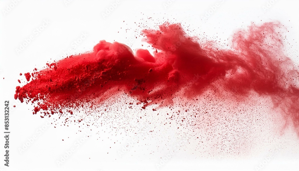 red dust flyng isolated on white red dust flyng isolated on white