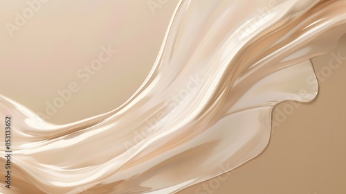 liquid foundation cream, beige background