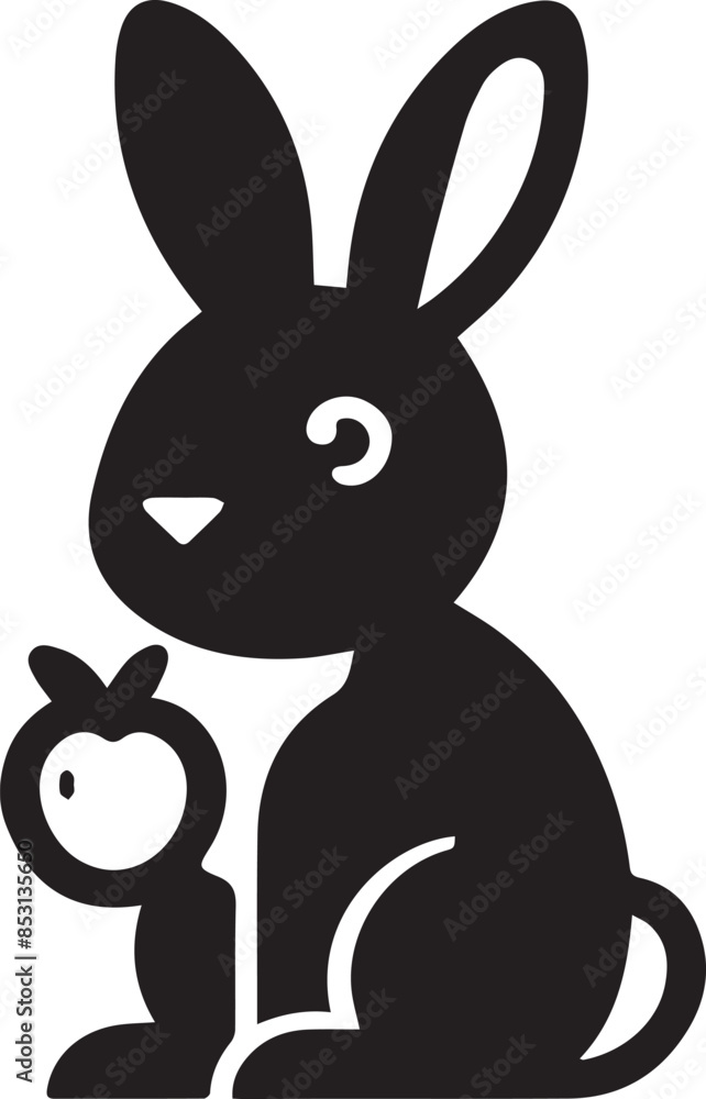 Obraz premium rabbit with carrot