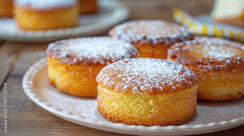 Wallpaper Mural fresh homemade cakes on the plate . Generative Ai Torontodigital.ca