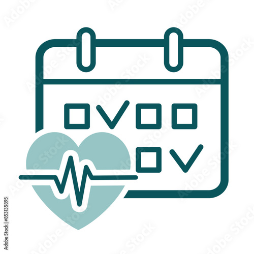 Fitness training day calendar vector icon