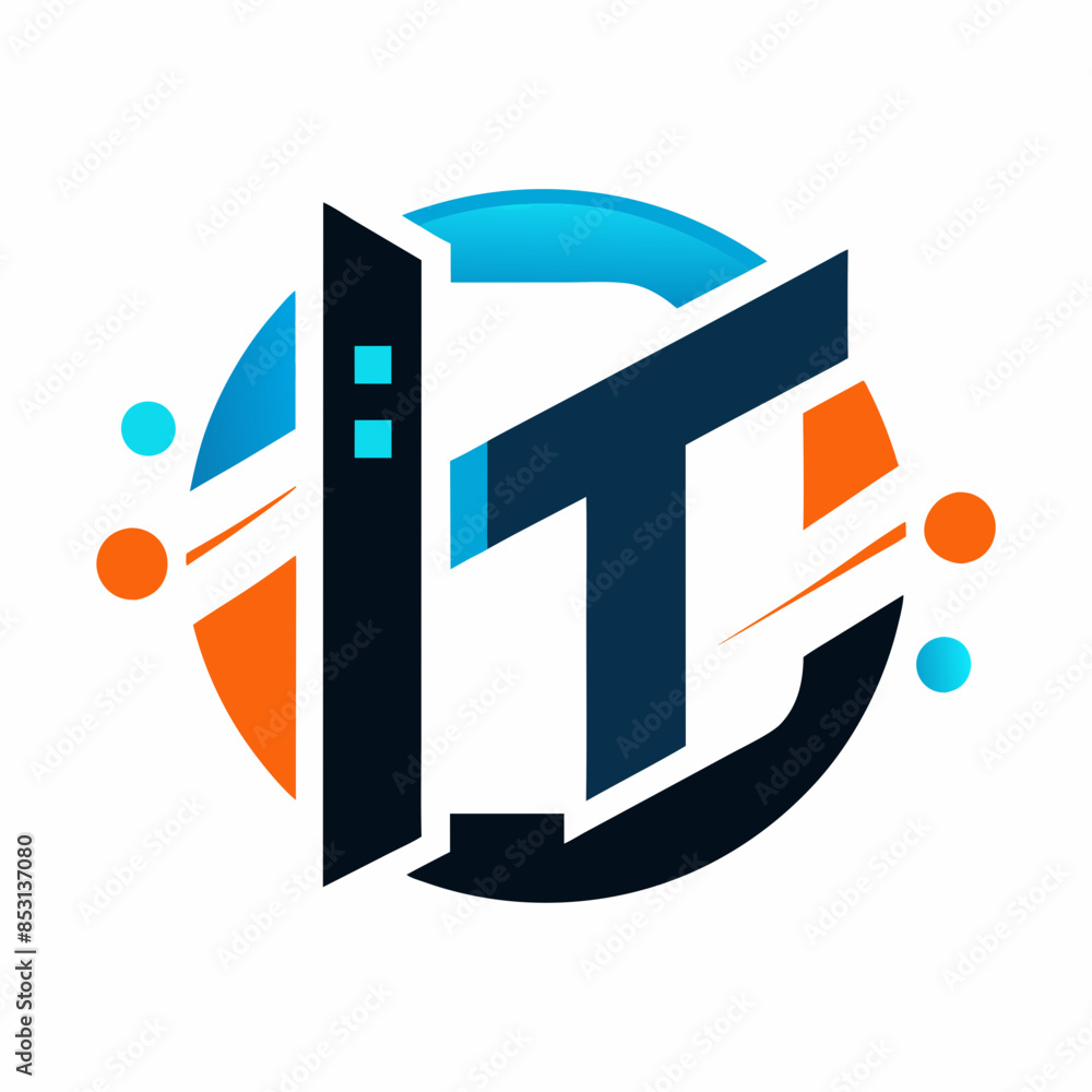 Logo of a modern IT company with minimalist design. Logo of a modern IT company with minimalist design.