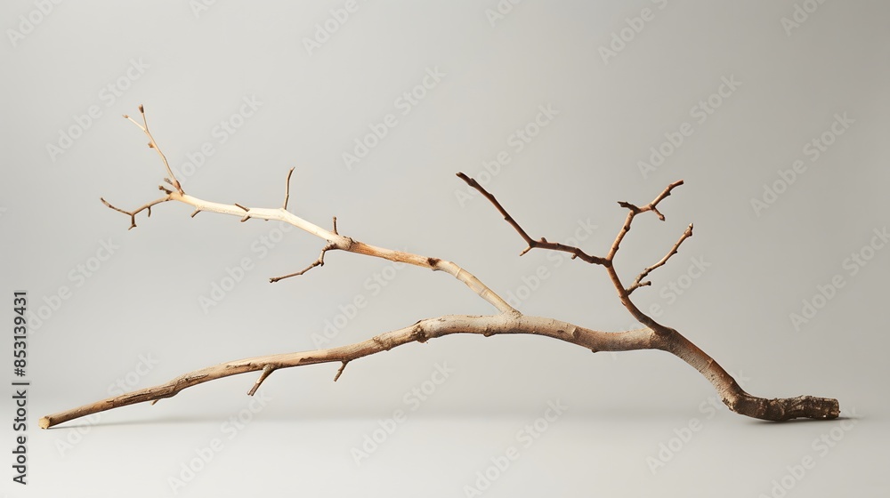 a wooden branch white background a wooden branch white background