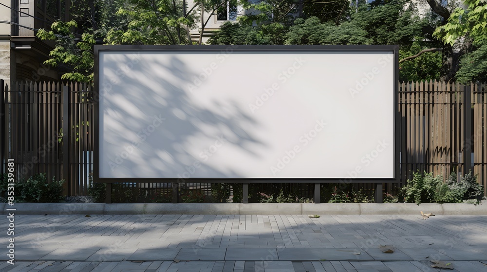 Blank Billboard on Urban Background Blank Billboard on Urban Background