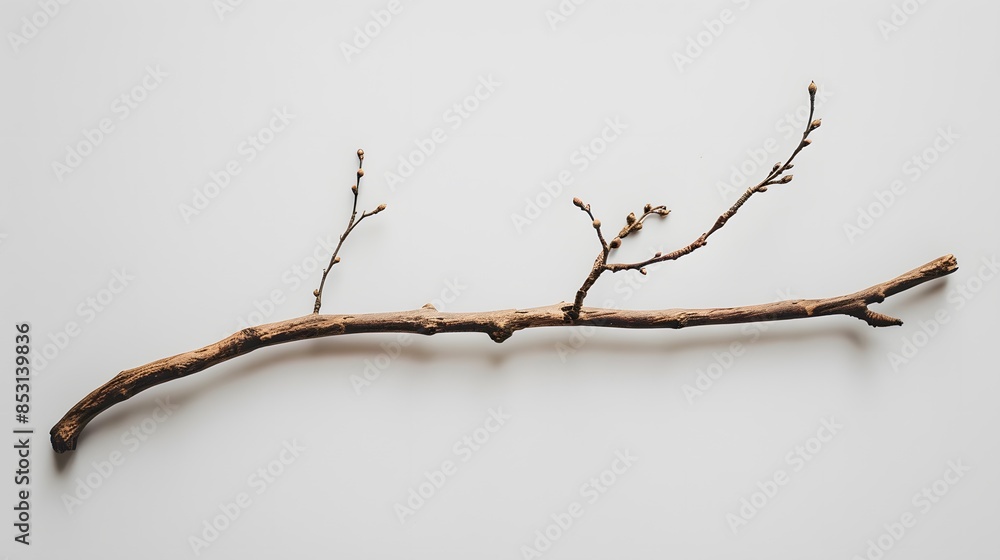 a wooden branch white background a wooden branch white background
