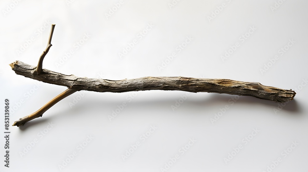a wooden branch white background a wooden branch white background