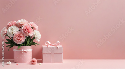 pink roses and box