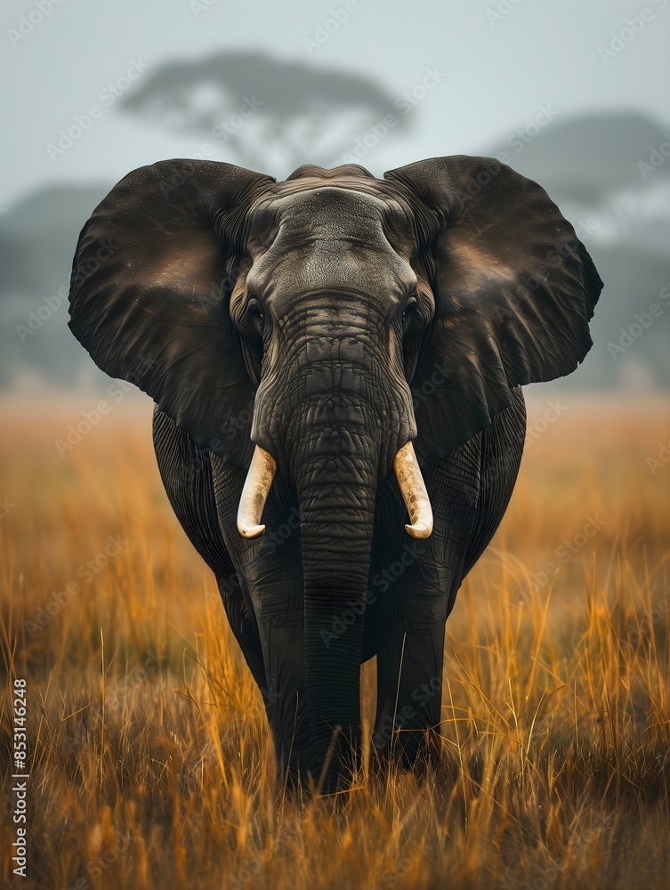 Obraz premium African elephant close up