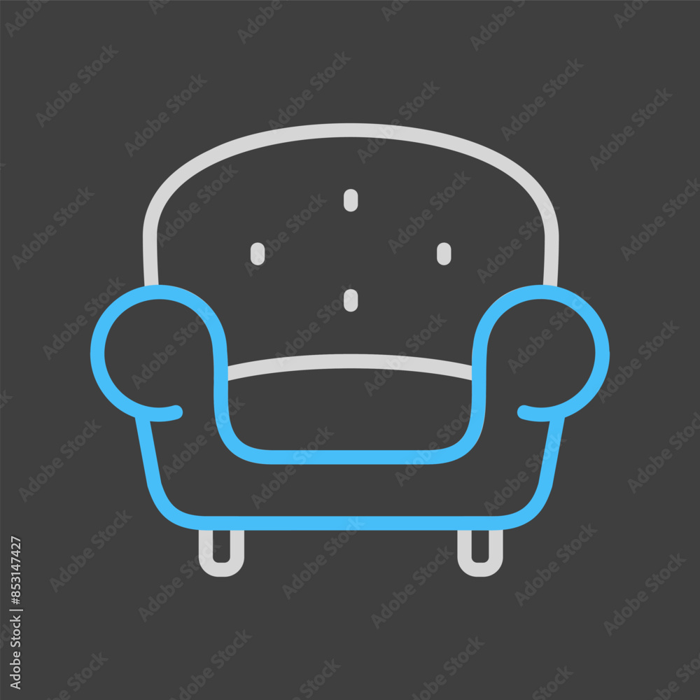 Comfortable soft armchair vector icon Comfortable soft armchair vector icon