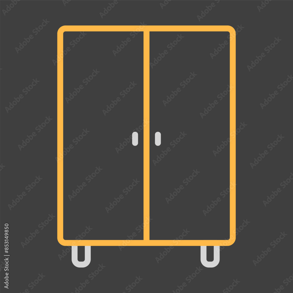 Cupboard vector icon. Furniture sign Cupboard vector icon. Furniture sign