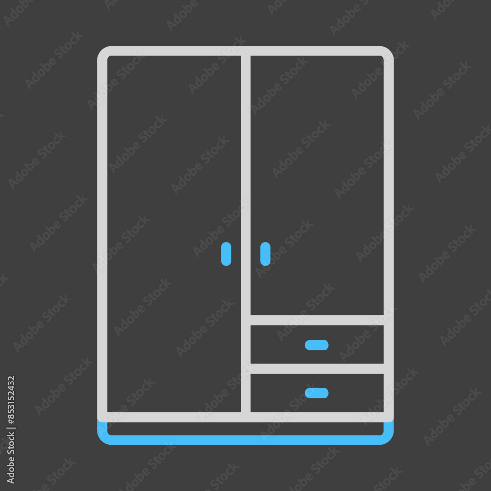 Cupboard vector icon. Furniture sign Cupboard vector icon. Furniture sign