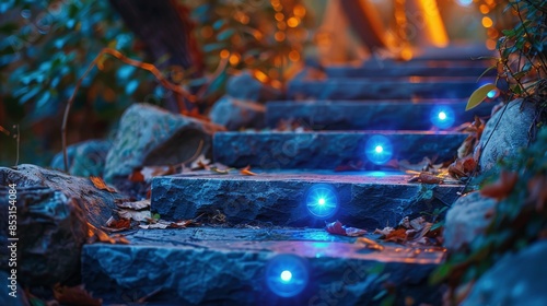 Row of Lit Candles on Stone Wall