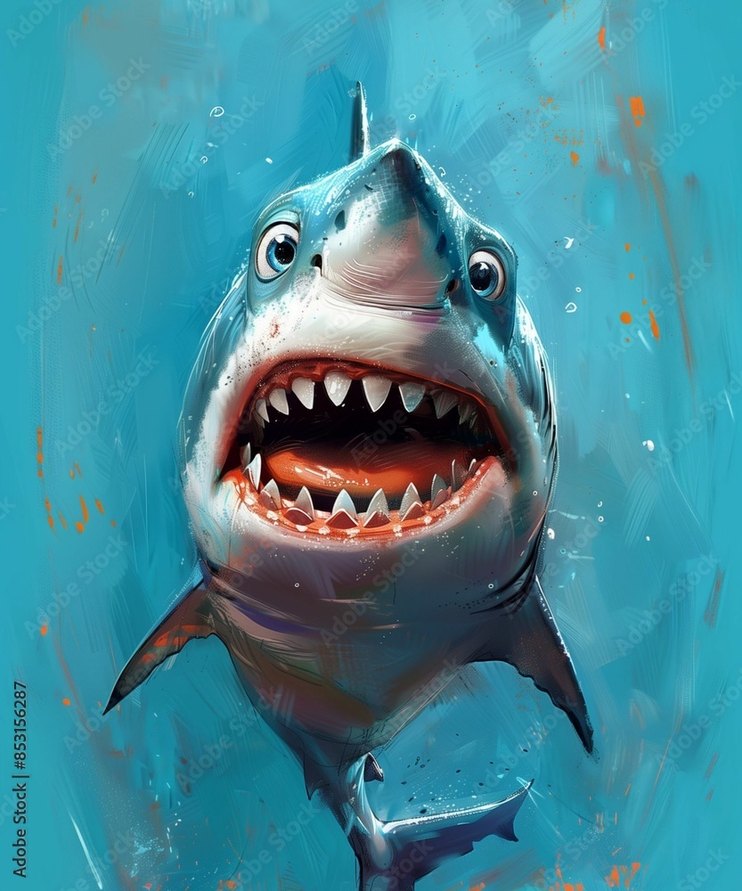 Shark Expression of the Deep,generative ai Shark Expression of the Deep,generative ai
