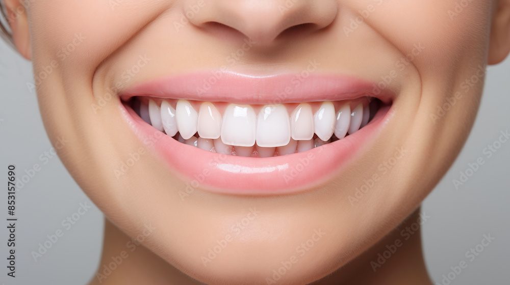 Beautiful female smile after teeth whitening procedure. Dental care. Dentistry concept. Beautiful female smile after teeth whitening procedure. Dental care. Dentistry concept.
