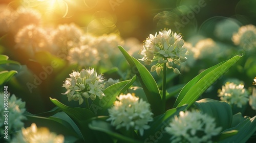 Cluster of Flowers in Grass