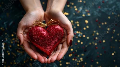 Person Holding Red Heart