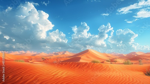 Desert Landscape With Clouds