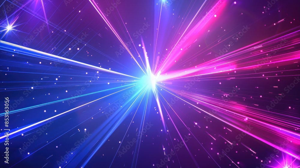 Fototapeta premium Abstract Light Rays Burst with Sparkles