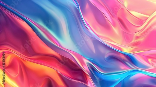 Wallpaper Mural colorful gradient waves in a futuristic 3d design. Torontodigital.ca