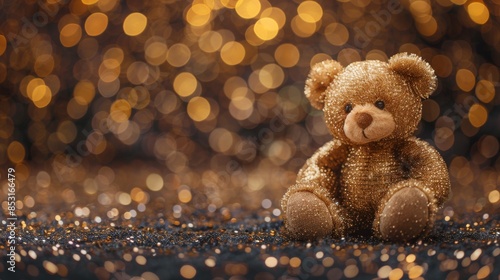 Brown Bear Sitting on Carpet
