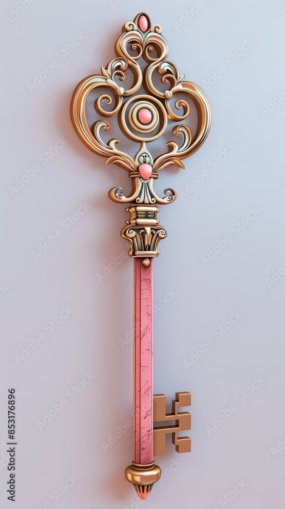 3d cartoon key . 3d cartoon key .