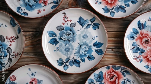 Stack of Plates on Table
