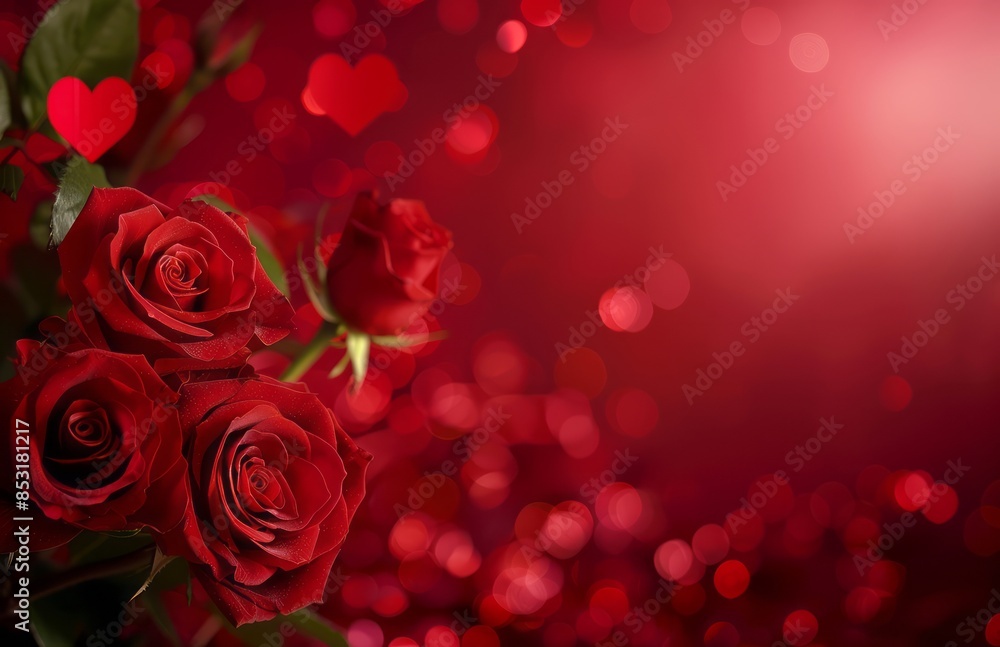 A red background with roses and hearts, creating an atmosphere of love for Valentine's Day celebration. --ar 48:31 Job ID: 77a85963-72fd-4e97-bd7a-154029441068 A red background with roses and hearts, creating an atmosphere of love for Valentine's Day celebration. --ar 48:31 Job ID: 77a85963-72fd-4e97-bd7a-154029441068