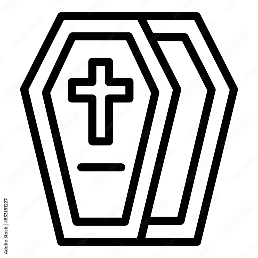 Obraz premium Coffin cross icon