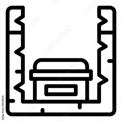 Burial funeral icon