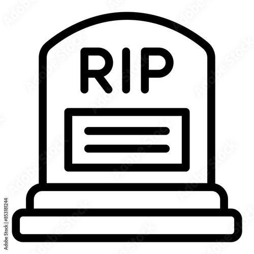 Cemetery tombstone icon