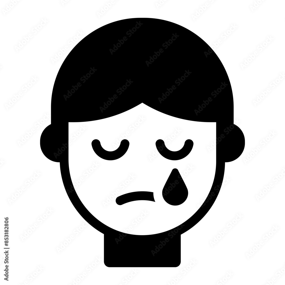 Cry sad man icon Cry sad man icon