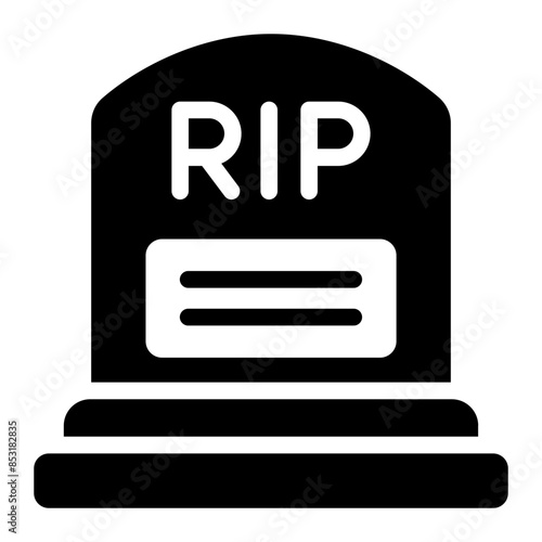 Cemetery tombstone icon